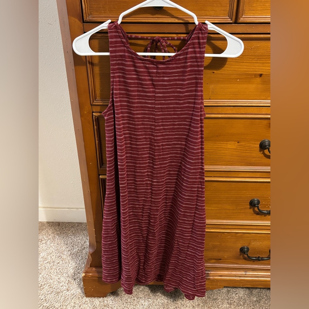Caslon Burgundy Striped Dress